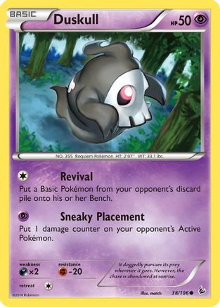 Duskull 038  - Reverse Holofoil XY  Flashfire - Common
