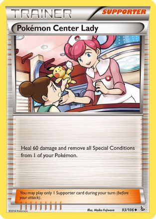 Pokemon Center Lady 093/106  XY  Flashfire - Uncommon