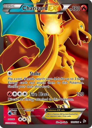 Charizard EX (100 Full Art) 100/106  - Holofoil XY  Flashfire - Ultra Rare
