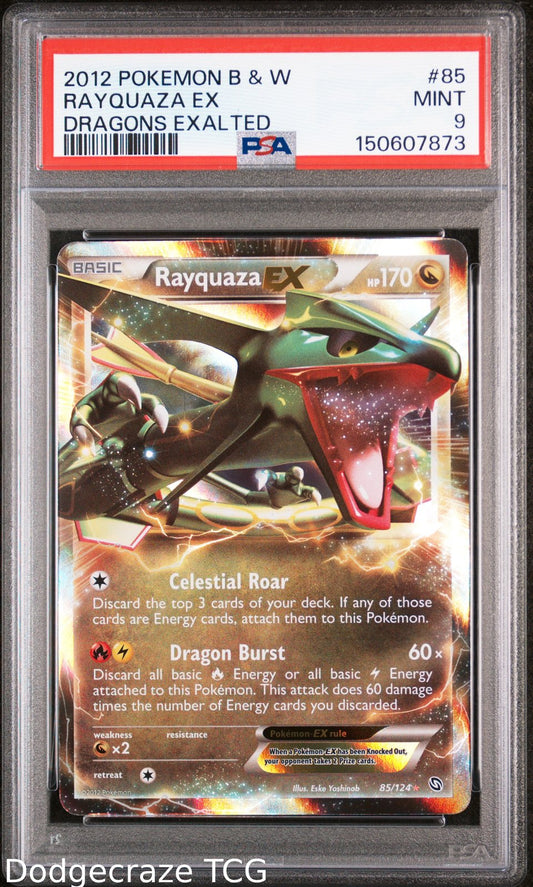 2012 Pokemon Dragons Exalted Rayquaza EX 85/124 PSA 9