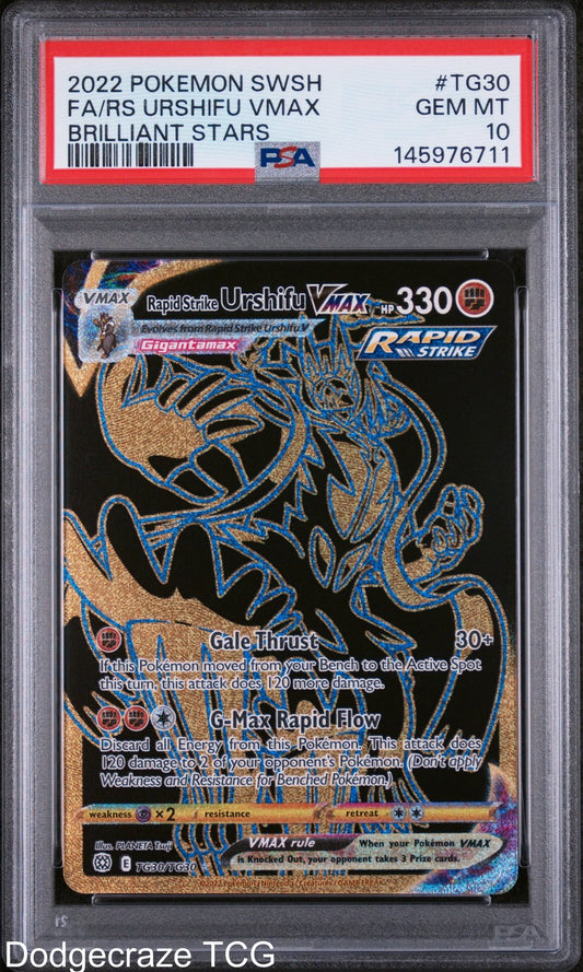 2022 Pokemon Brilliant Stars Rapid Strike Urshifu Vmax TG30 PSA 10