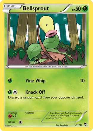 Bellsprout 001  - Reverse Holofoil XY  Furious Fists - Common