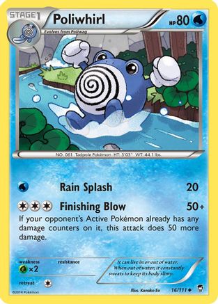 Poliwhirl 016/111  XY  Furious Fists - Uncommon