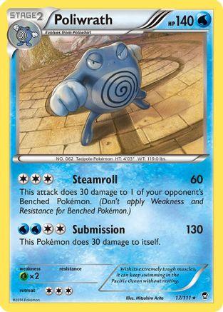 Poliwrath 017/111  - Holofoil XY  Furious Fists - Holo Rare