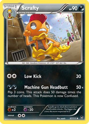 Scrafty 067  XY  Furious Fists - Uncommon