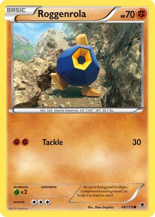Roggenrola 048  XY  Phantom Forces - Common