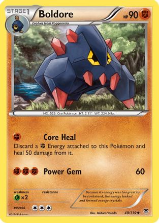 Boldore 049  XY  Phantom Forces - Uncommon