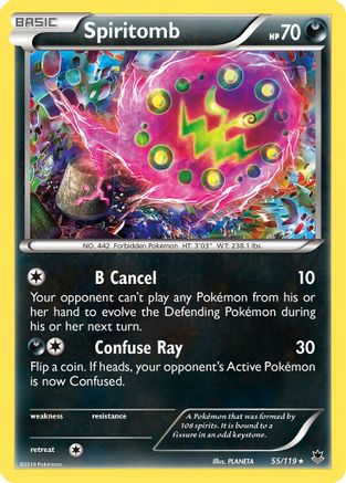 Spiritomb 055/119  - Reverse Holofoil XY  Phantom Forces - Rare