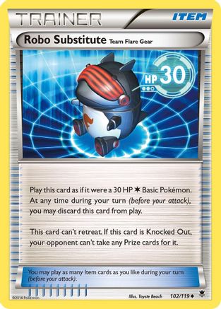 Robo Substitute 102/119  - Reverse Holofoil XY  Phantom Forces - Uncommon