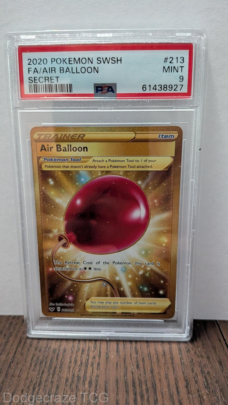 2020 Pokemon Air Balloon Secret 213 PSA 9