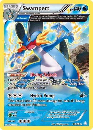Swampert (Alpha) 036/160  - Holofoil XY  Primal Clash - Holo Rare