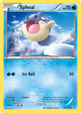 Spheal (46) 046/160  - Reverse Holofoil XY  Primal Clash - Common