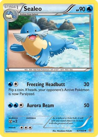 Sealeo 047/160  - Reverse Holofoil XY  Primal Clash - Uncommon