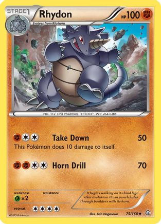 Rhydon 075  XY  Primal Clash - Uncommon