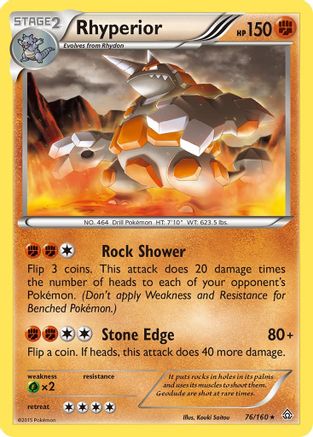 Rhyperior 076  XY  Primal Clash - Rare