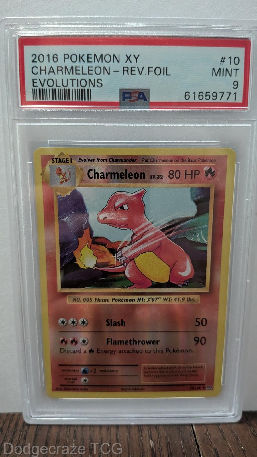 2016 Pokemon Evolutions Charmeleon Reverse Holo 10/108 PSA 9