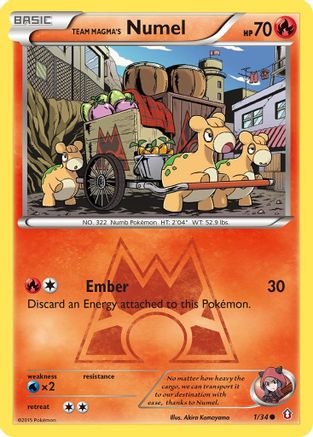 Team Magma's Numel 001/34  Double Crisis - Common