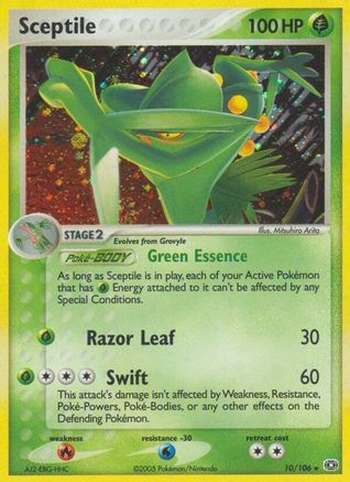 Sceptile 010  - Reverse Holofoil Emerald - Holo Rare