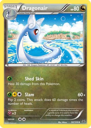 Dragonair 050/108  - Reverse Holofoil XY  Roaring Skies - Uncommon