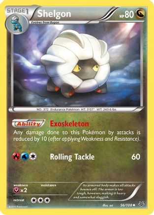 Shelgon 056/108  - Reverse Holofoil XY  Roaring Skies - Uncommon