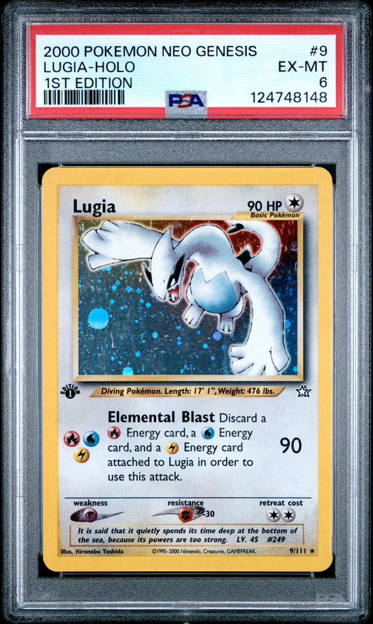 2000 Pokemon Neo Genesis 1st Edition Lugia Holo 9/111 PSA 6