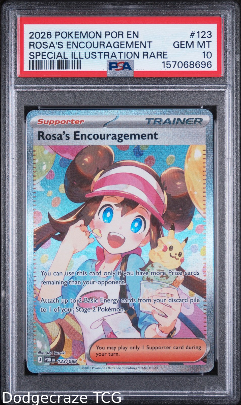 2026 Pokemon Rosa's Encouragement Special Illustration Rare 123 PSA 10