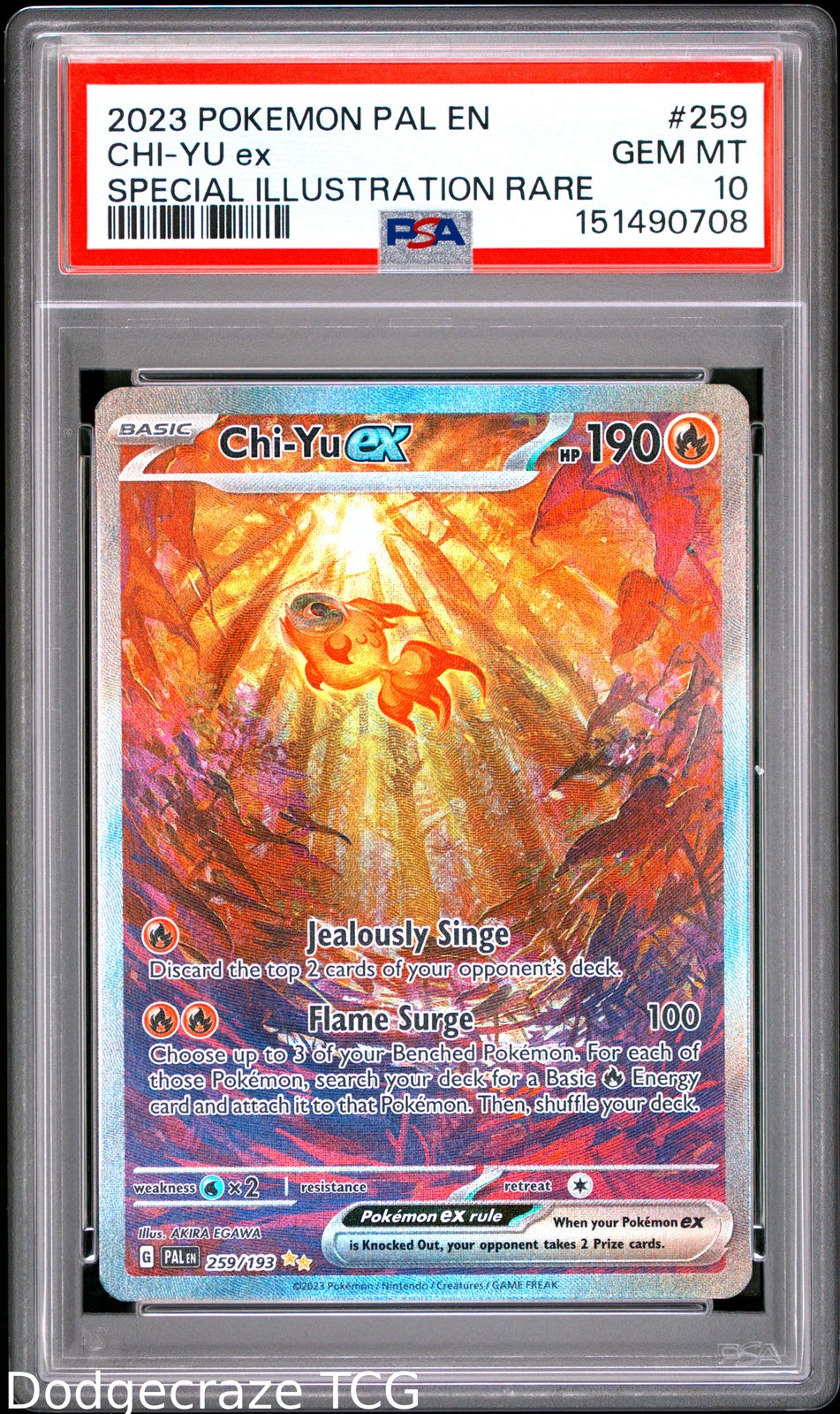 2023 Pokemon Paldea Evolved Chi-Yu EX Special Illustration Rare 259/193 PSA 10