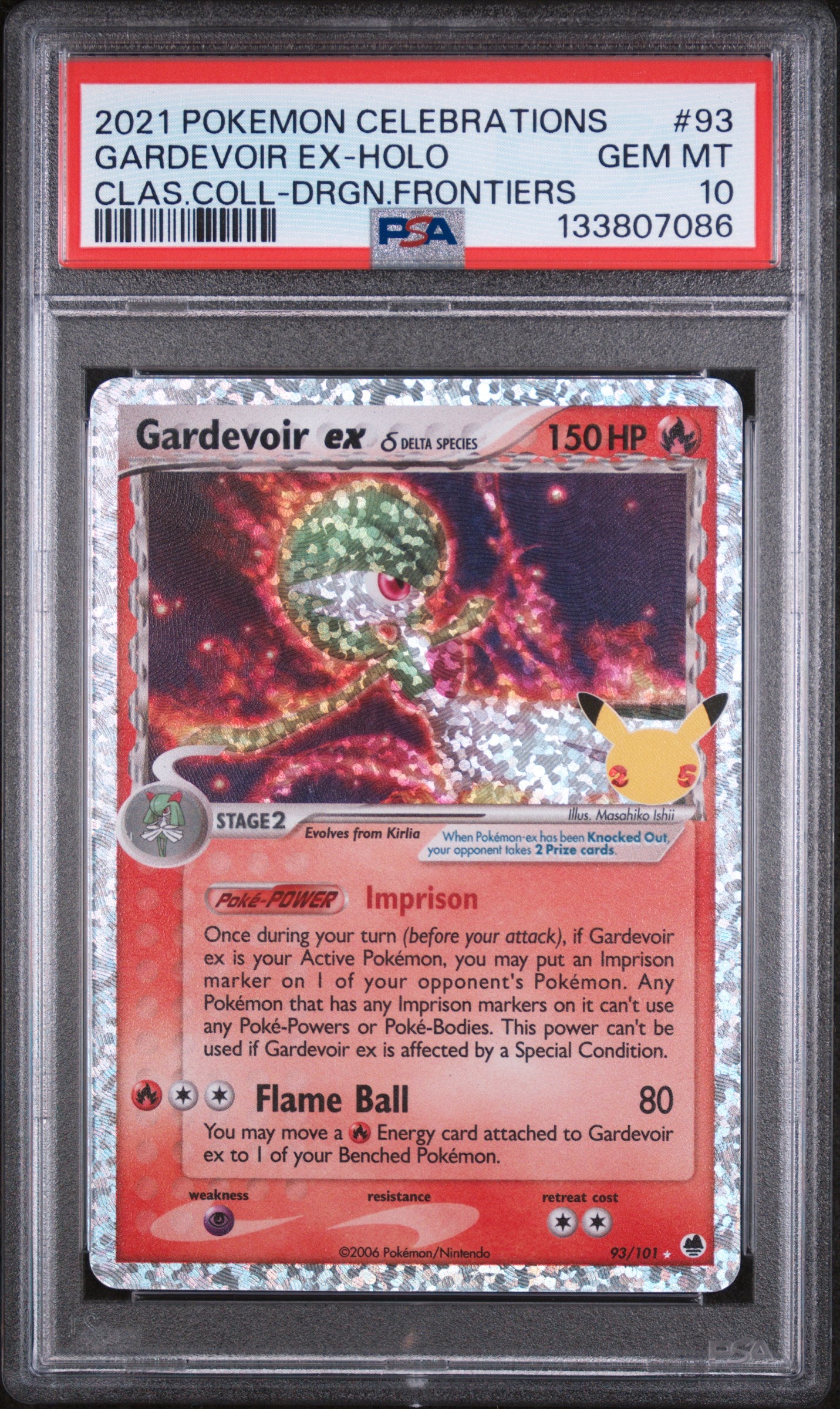 Gardevoir EX Holo 93 Celebrations Classic Collection Pokemon PSA 10