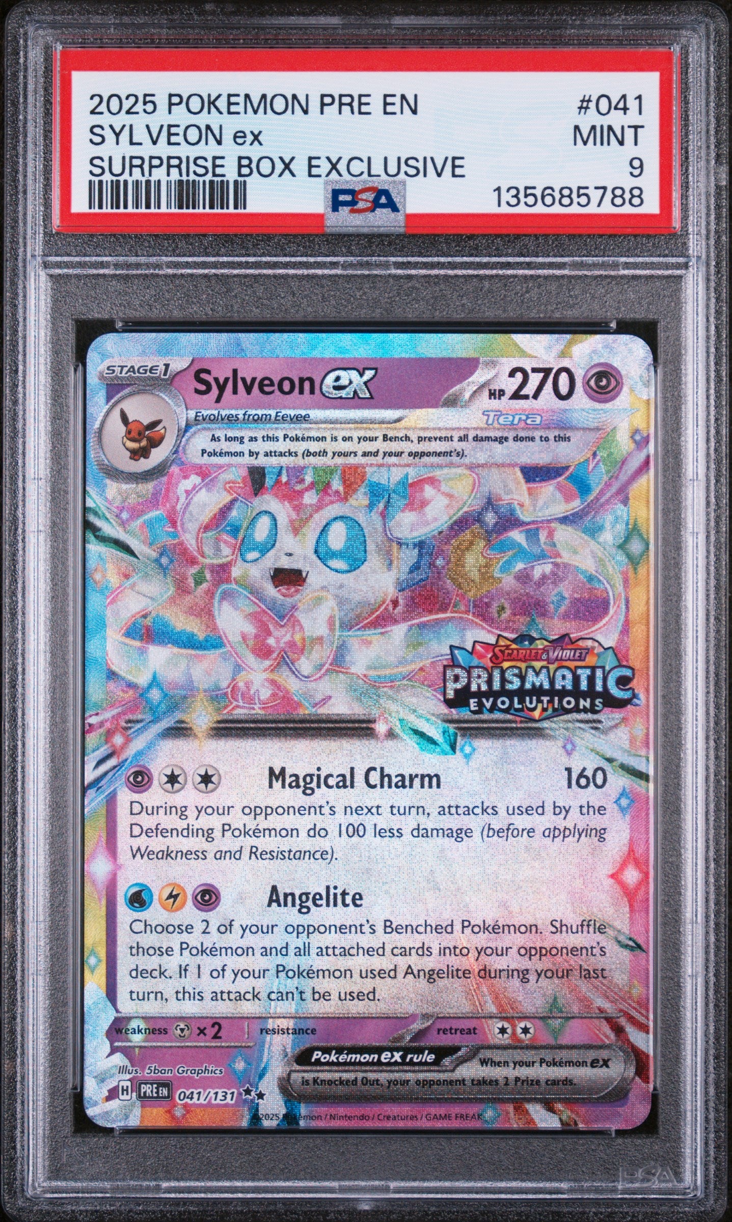 2025 Pokemon Sylveon EX Surprise Box Exclusive 041/108 PSA 9