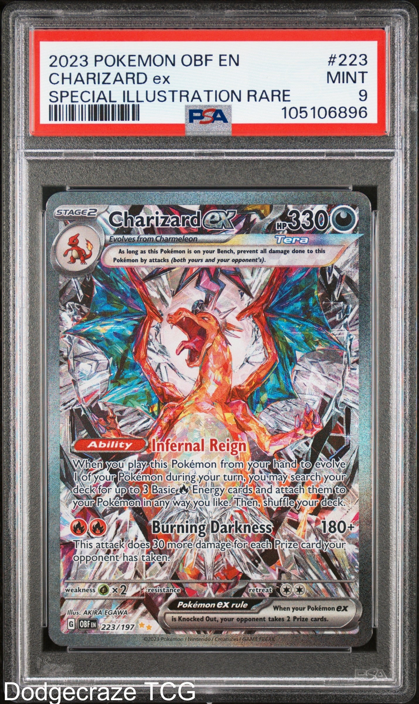 2023 Pokemon Charizard EX Special Illustration Rare 223/197 PSA 9