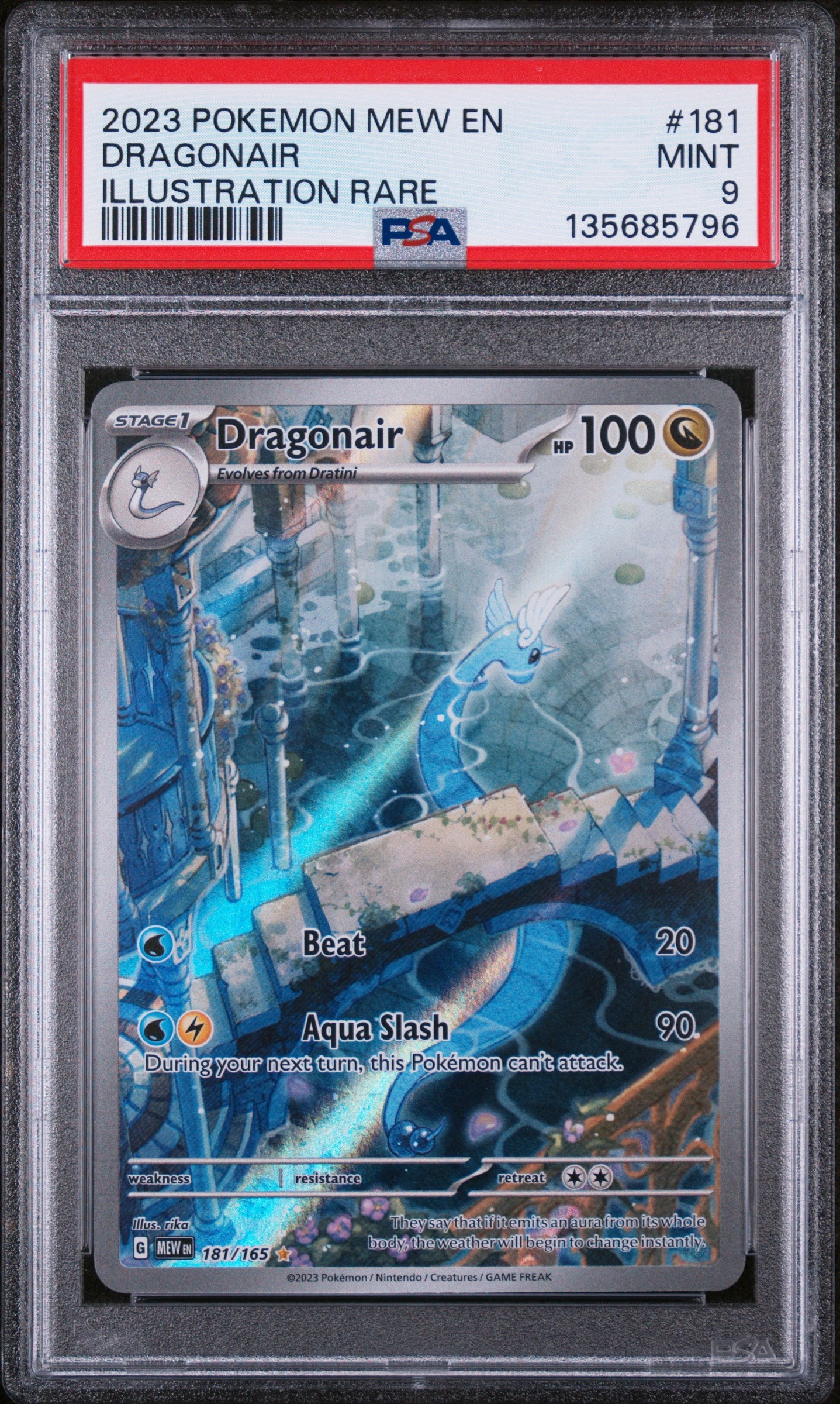 2023 Pokemon 151 Dragonair Illustration Rare 181/165 PSA 9