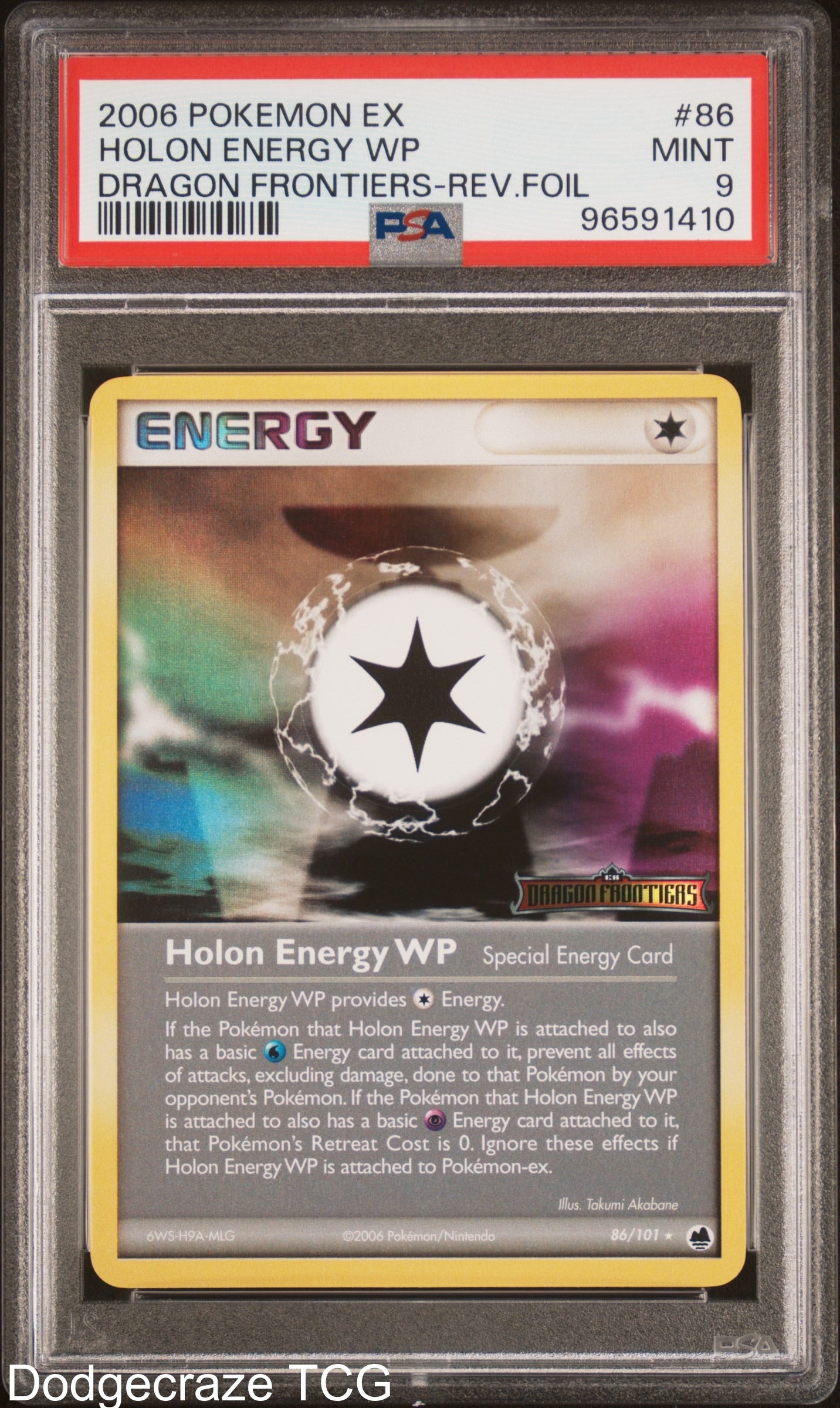 2006 Pokemon Dragon Frontiers Holon Energy Wp Reverse Holo 86/101 PSA 9
