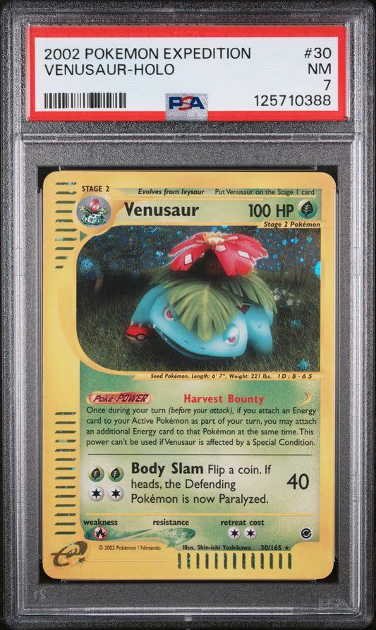 2002 Pokemon Expedition Venusaur Holo 30/165 PSA 7