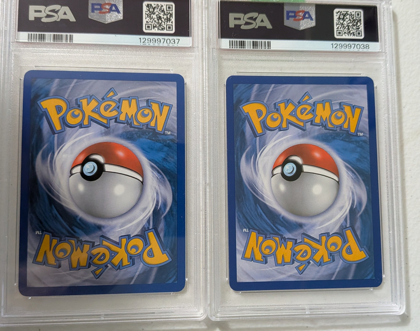 2011 Pokemon Full Art Reshiram 113 & Zekrom 114 BW SEQUENTIAL PSA 8