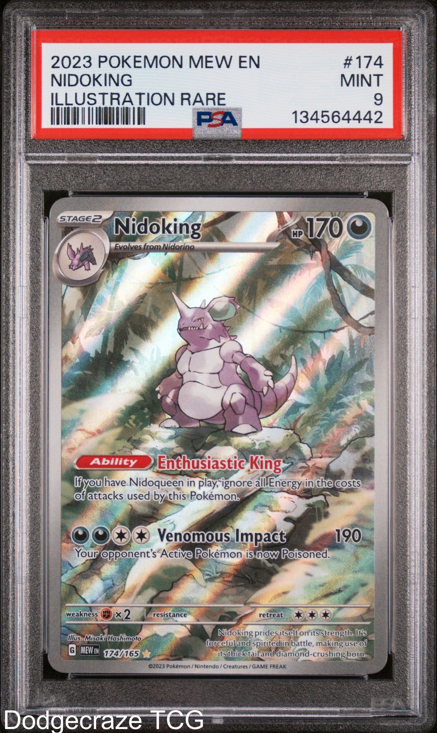 2023 Pokemon 151 Nidoking Illustration Rare 174/165 PSA 9