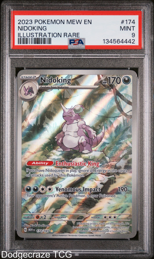2023 Pokemon 151 Nidoking Illustration Rare 174/165 PSA 9