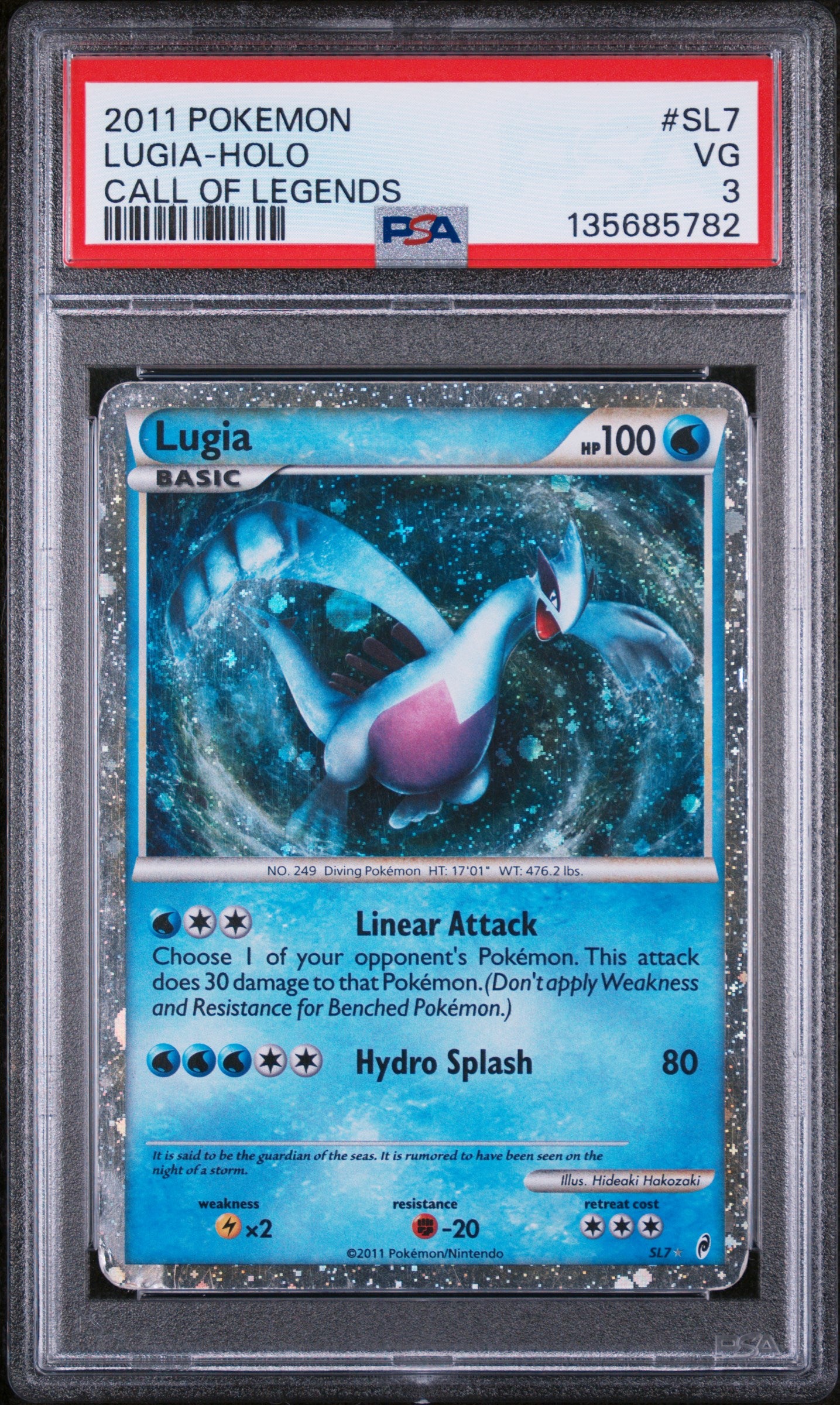 2011 Pokemon Call Of Legends Lugia Holo SL7/95 PSA 3
