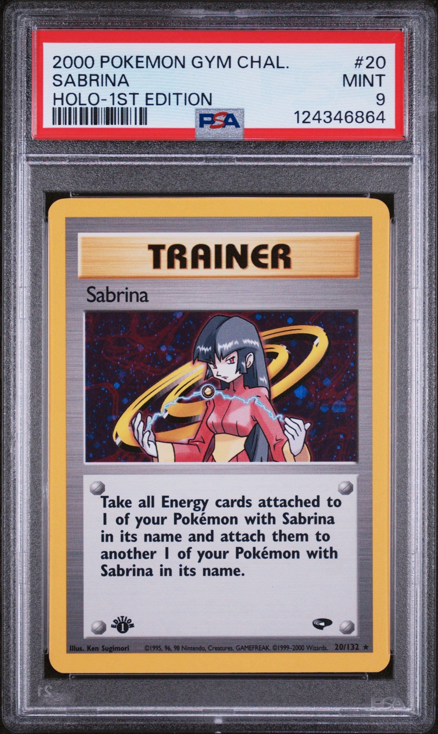 2000 Pokemon Gym Challenge Sabrina 1st Edition 20/132 PSA 9