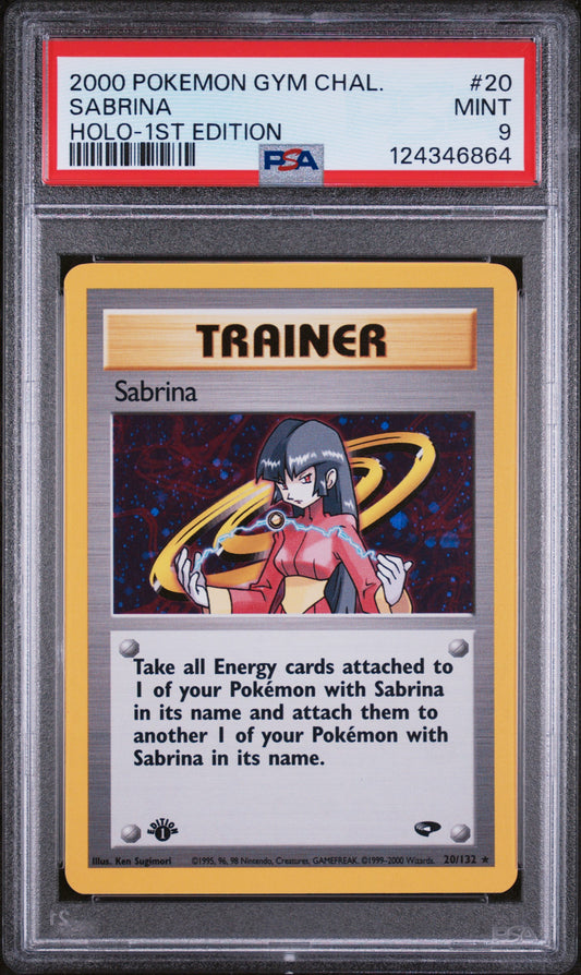 2000 Pokemon Gym Challenge Sabrina 1st Edition 20/132 PSA 9