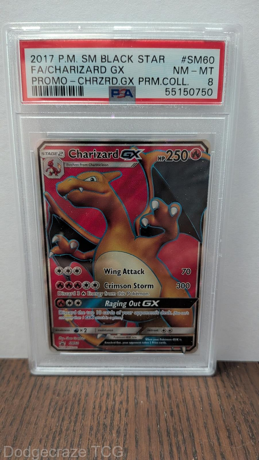 2017 Pokemon Sm Black Star Promo Charizard Gx Premium Collection SM60 PSA 8