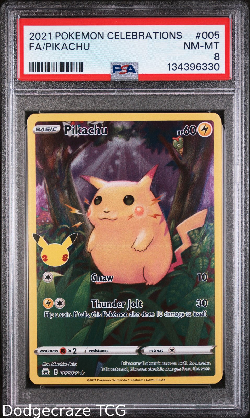 2021 Pokemon Celebrations Pikachu 005 PSA 8