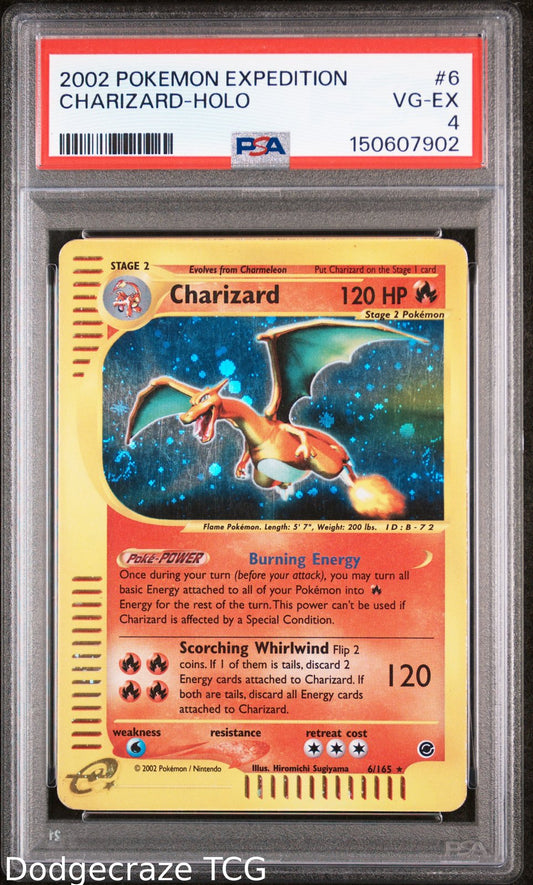 2002 Pokemon Expedition Charizard Holo 6/165 PSA 4