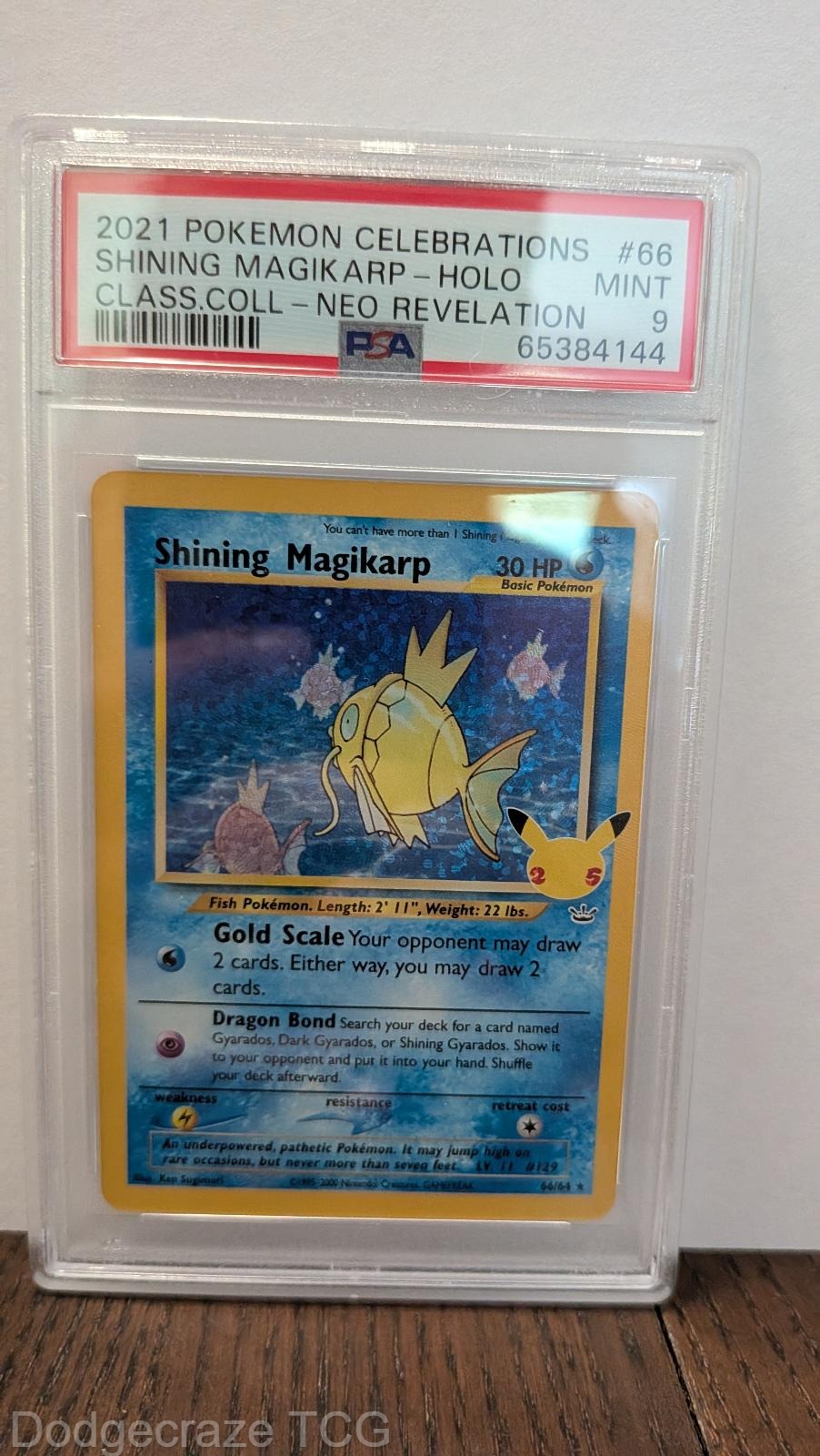2021 Pokemon Celebrations Classic Collection Shining Magikarp Holo 66 PSA 9