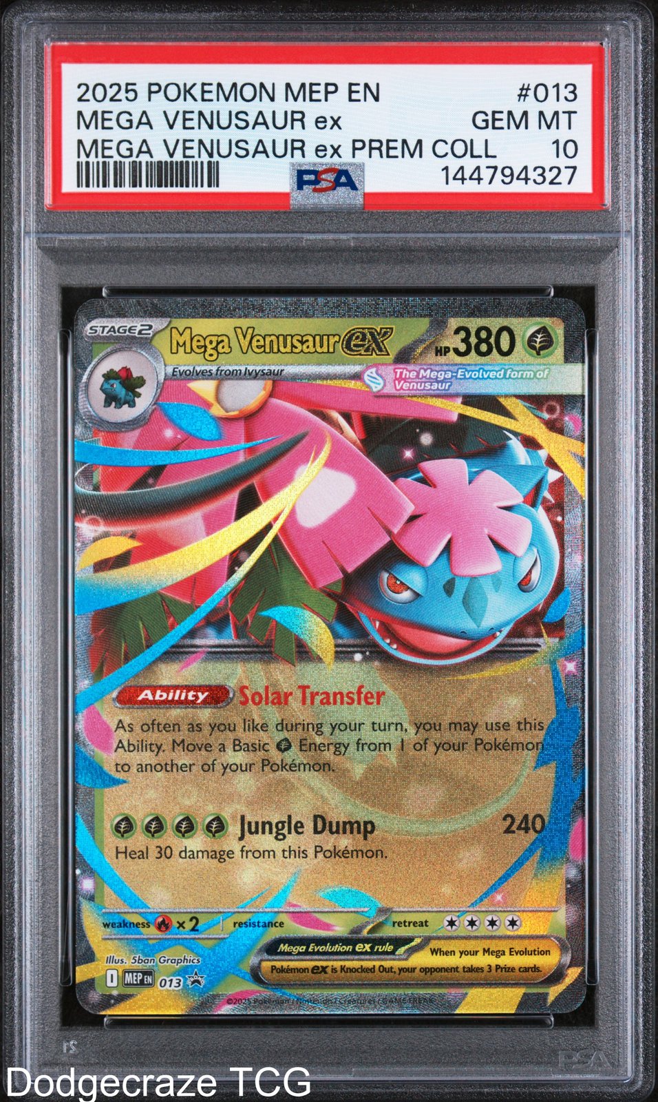 2025 Pokemon Mega Venusaur EX Premium Collection 013 PSA 10