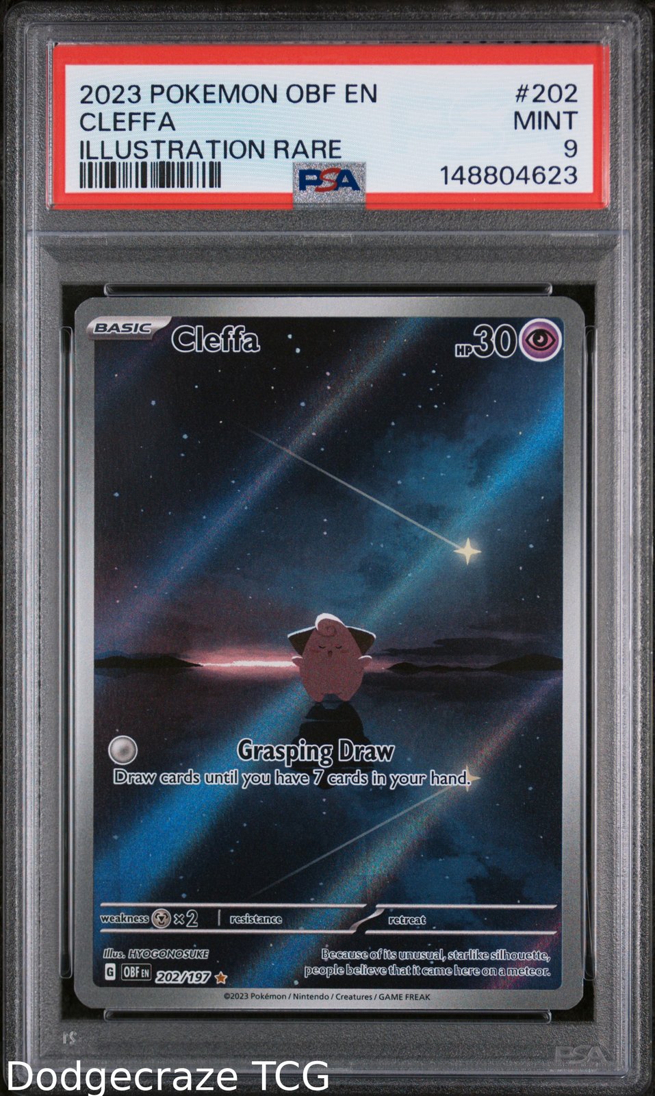 2023 Pokemon Obf En-Obsidian Flames Cleffa Illustration Rare 202/197 PSA 9