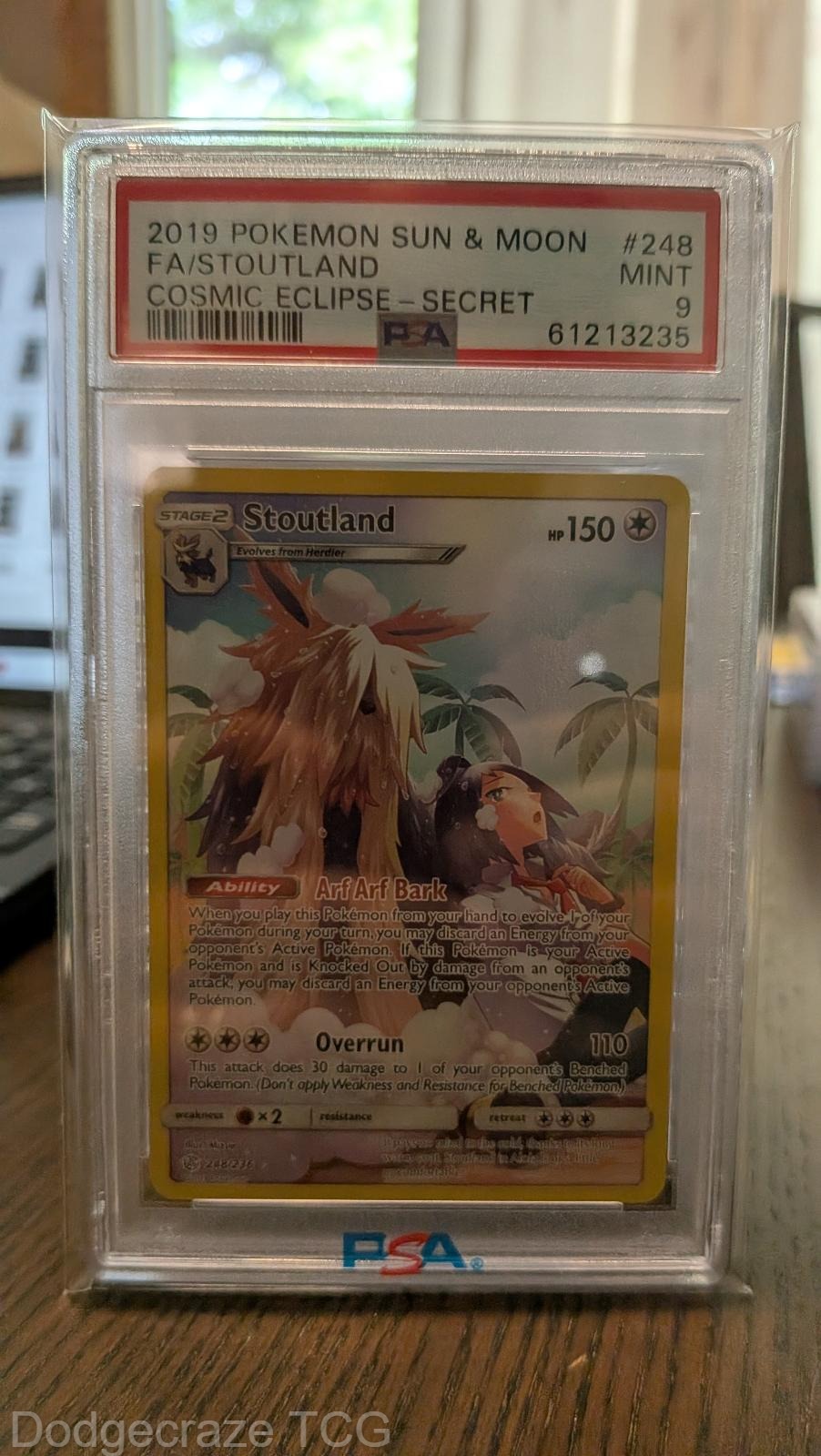 2019 Pokemon Cosmic Eclipse Stoutland Secret 248/236 PSA 9