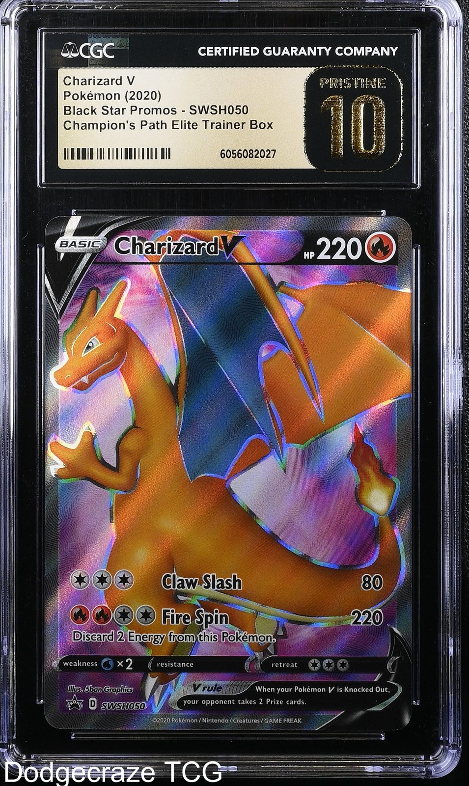 2020 Pokemon Charizard V Champion's Path Elite Trainer Box SWSH050 CGC 10