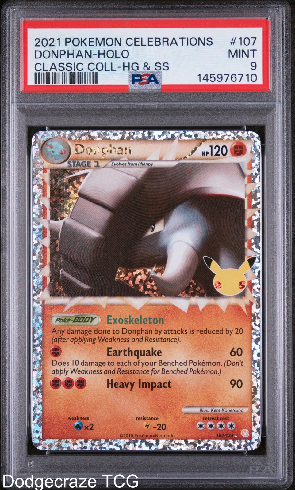 2021 Pokemon Celebrations Classic Collection Donphan Holo 107 PSA 9