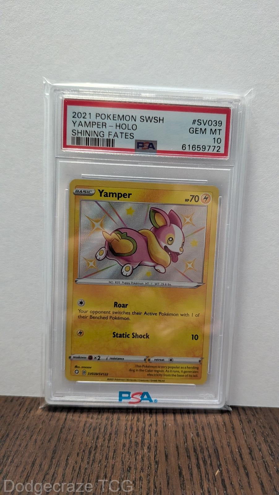 2021 Pokemon Shining Fates Yamper Holo SV039/072 PSA 10