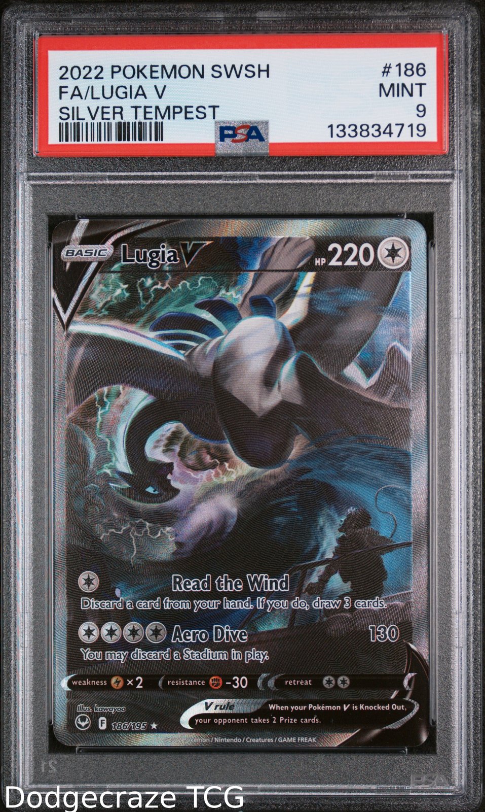 2022 Pokemon Silver Tempest Lugia V 186/195 PSA 9